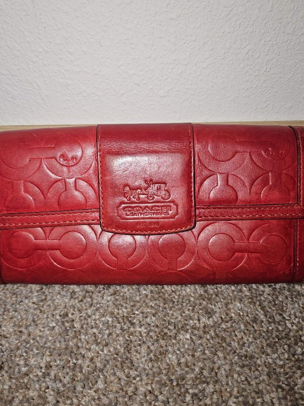 Red Coach Wallet